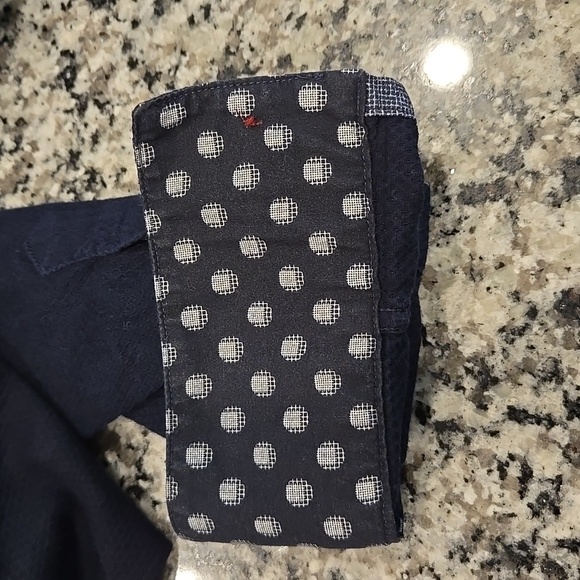 TED BAKER LONDON NAVY BLUE BUTTON DOWN SHIRT ACCENTED CUFFS. SIZE 3= SMALL. - Picture 9 of 9